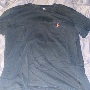Men’s polo Ralph Lauren black t-shirt with pocket.